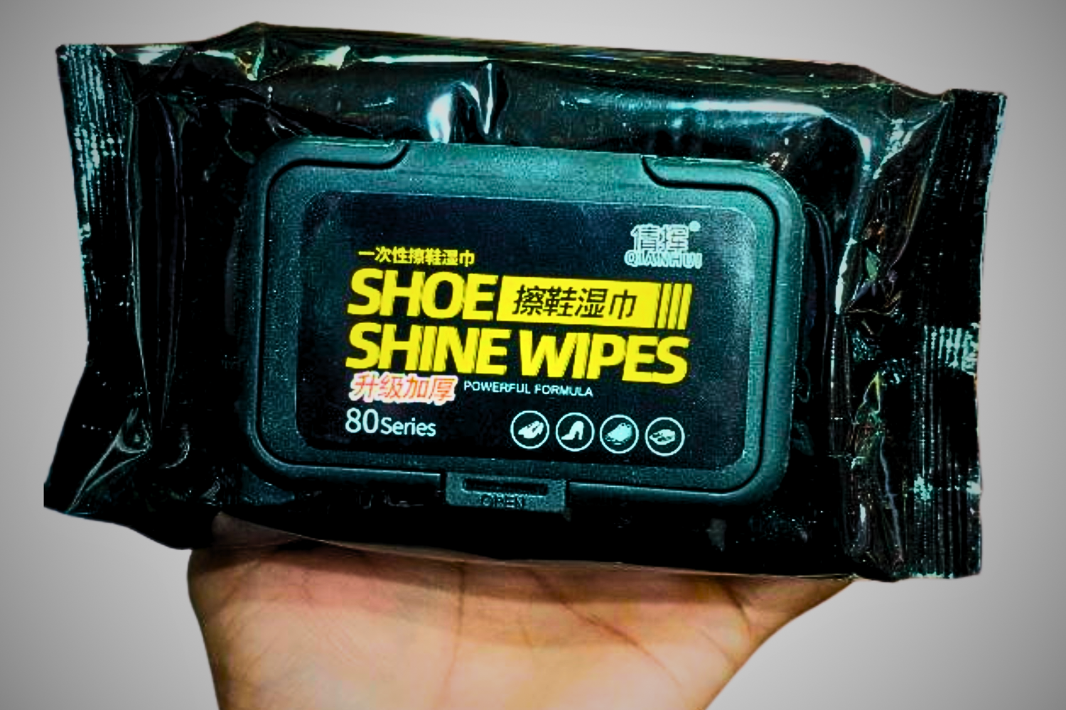 Shoe Shine Wipes (80 + 80 Wipes) – Instant Shoe Cleaning & Polishing Wet Wipes - Pack of 2