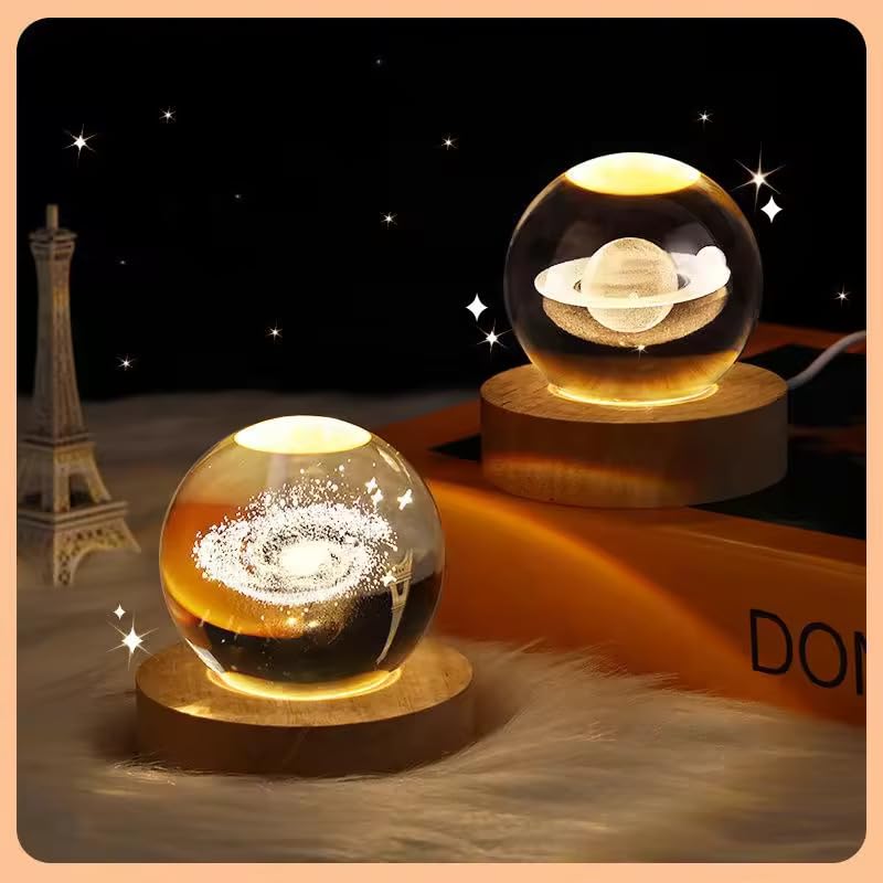 3D Crystal Ball Lamp | Crystal Night Lamp