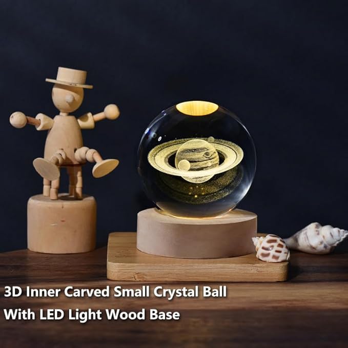 3D Crystal Ball Lamp | Crystal Night Lamp