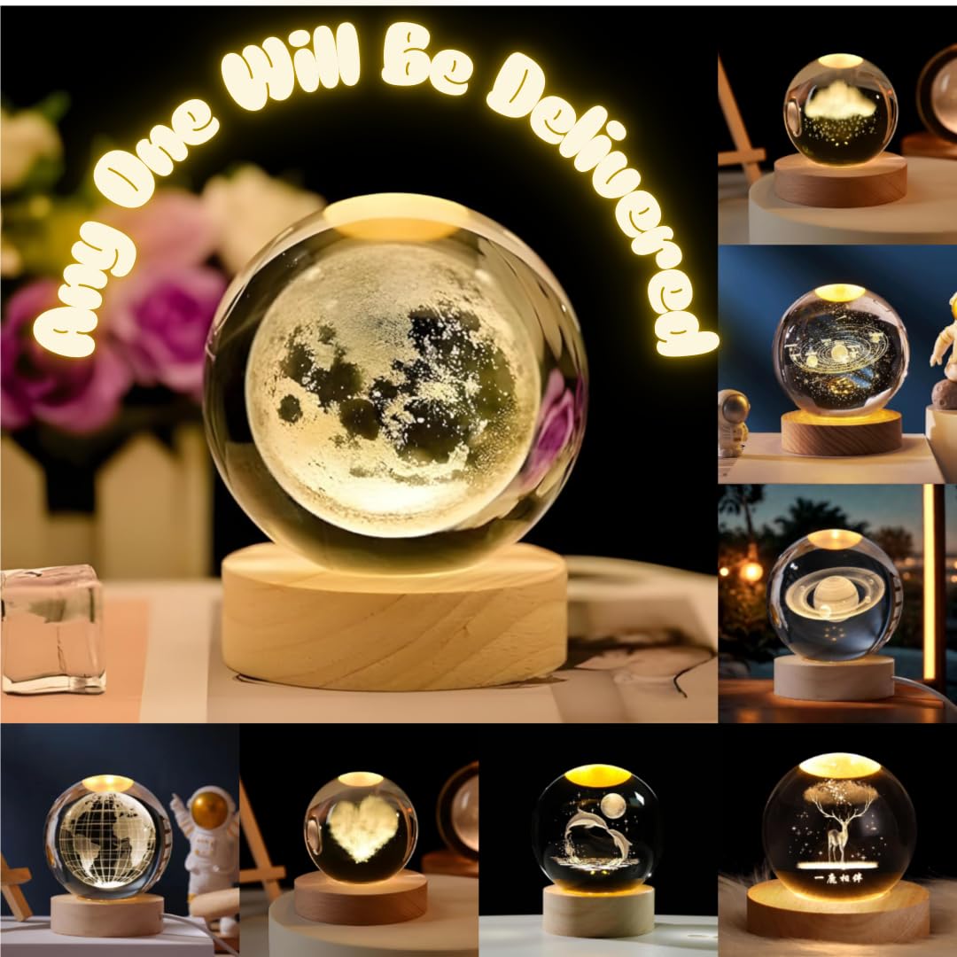 3D Crystal Ball Lamp | Crystal Night Lamp