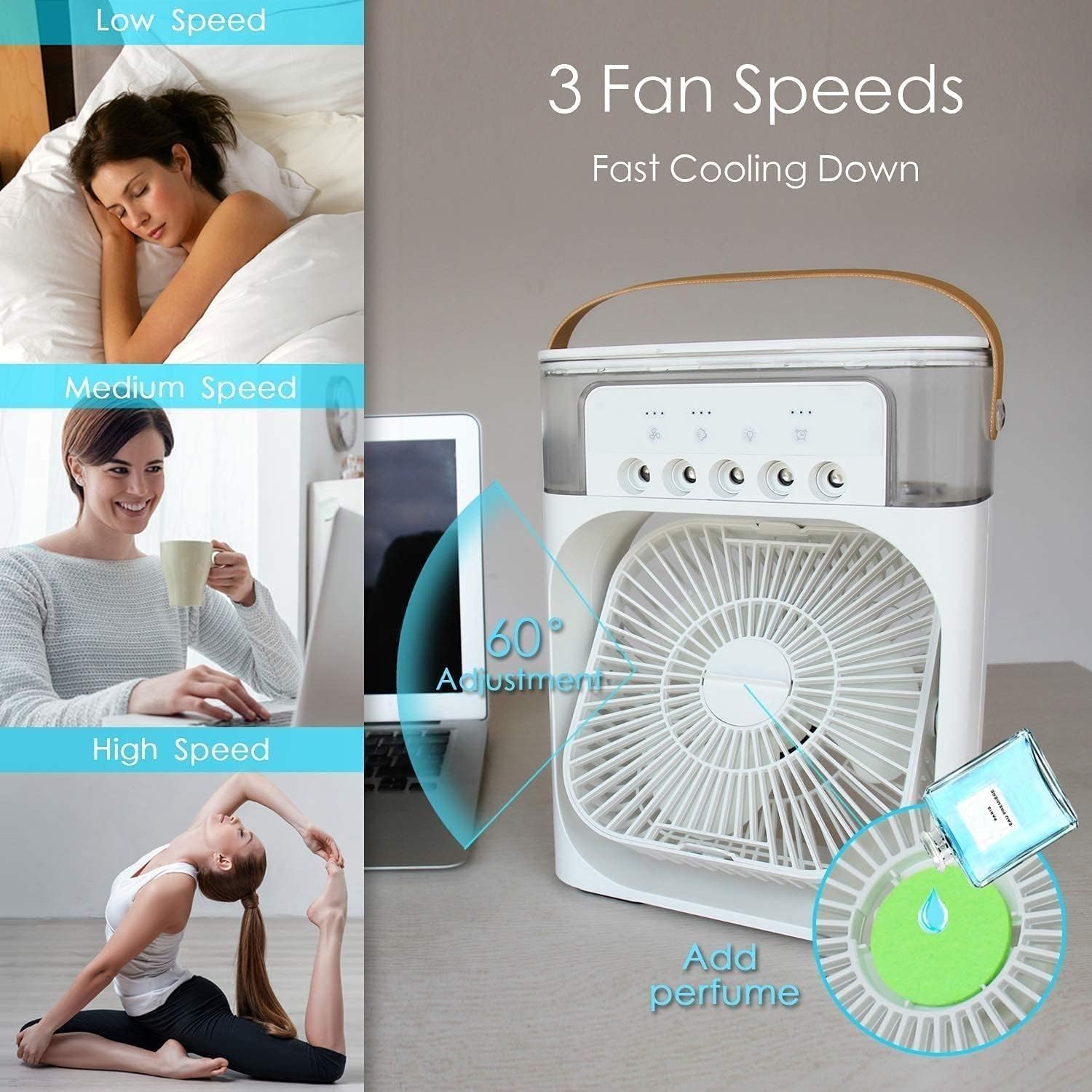 Water spray mist fan